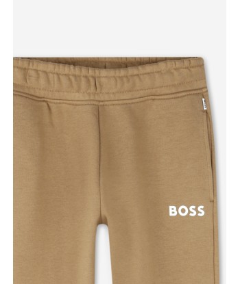 BOSS Boys Logo Joggers in Brown votre