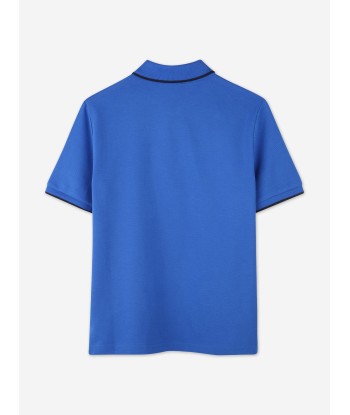 BOSS Boys Regular Fit Logo Polo Shirt in Blue en ligne