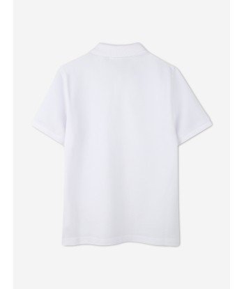 BOSS Boys Regular Fit Logo Polo Shirt in White En savoir plus