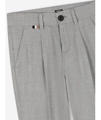 BOSS Boys Suit Trousers in Grey en ligne