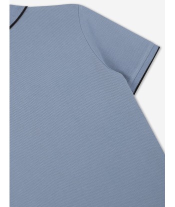 BOSS Boys Regular Fit Logo Polo Shirt in Grey Fin de série