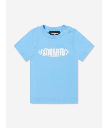 Dsquared2 Baby Rounded Logo T-Shirt in Blue l'évolution des habitudes 