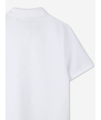 BOSS Boys Regular Fit Logo Polo Shirt in White En savoir plus