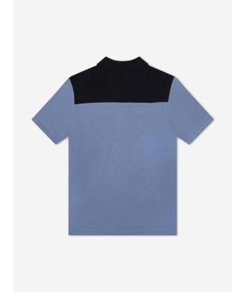 BOSS Boys Colourblock Polo Shirt in Grey les ctes