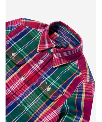 Ralph Lauren Boys Matlock Flannel Shirt in Red acheter