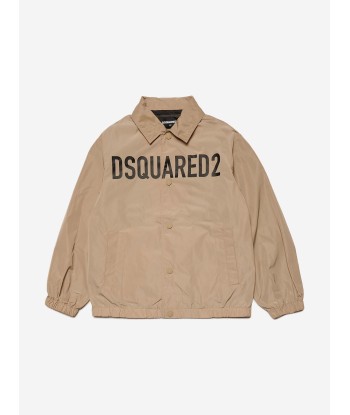 Dsquared2 Boys Logo Jacket in Beige les ligaments