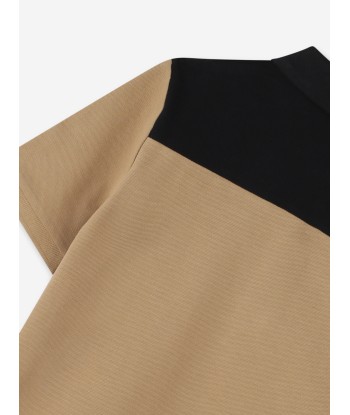 BOSS Boys Colourblock Polo Shirt in Brown la livraison gratuite