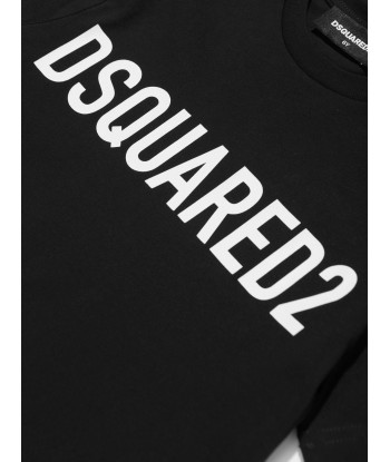 Dsquared2 Kids Logo Print T-Shirt in Black de l' environnement