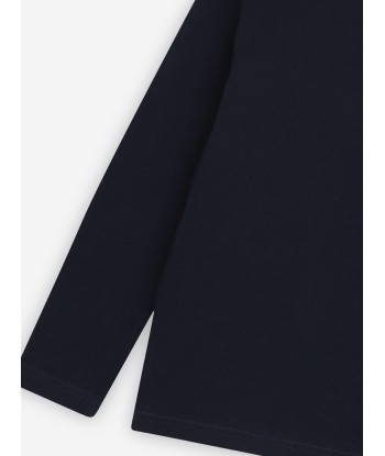 BOSS Boys Long Sleeve Polo Shirt in Navy pas chere