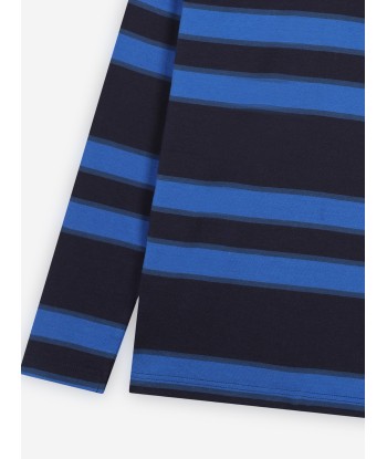 BOSS Boys Striped Long Sleeve Polo Shirt in Navy vous aussi creer 