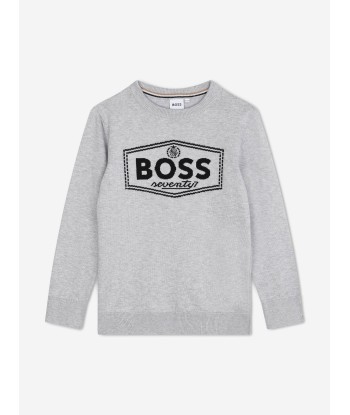 BOSS Boys Logo Jumper in Grey vous aussi creer 