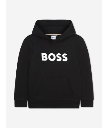 BOSS Boys Logo Hoodie in Black les muscles