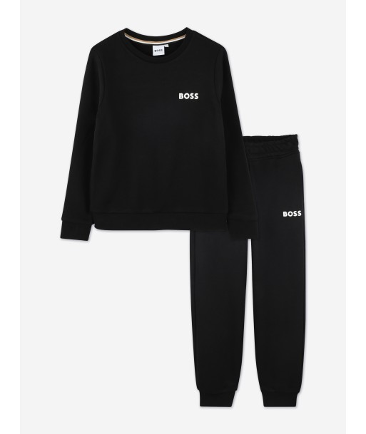 BOSS Boys Logo Tracksuit in Black Les magasins à Paris et en Île-de-France