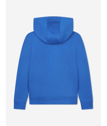 BOSS Boys Logo Print Hoodie in Blue Voir les baskets