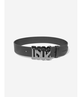 Dsquared2 Kids Leather Logo Belt in Black solde