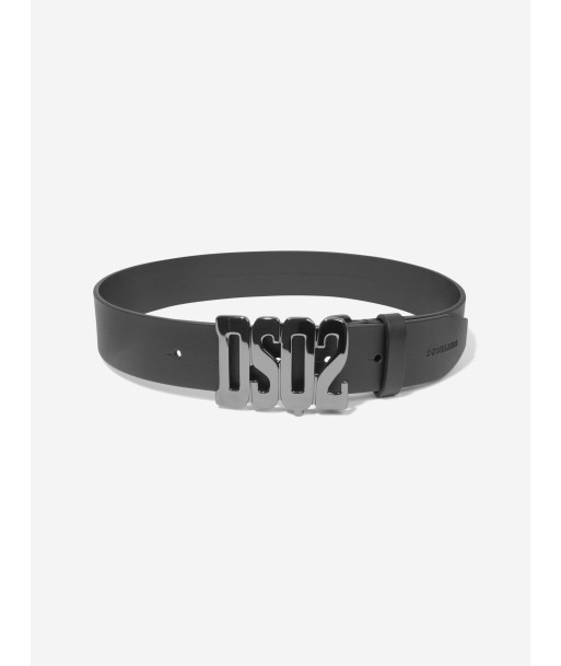 Dsquared2 Kids Leather Logo Belt in Black solde