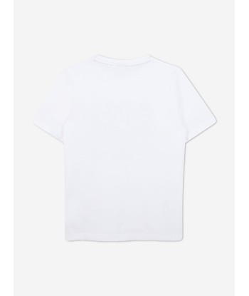 BOSS Boys Multi Logo T-Shirt in White Vous souhaitez 