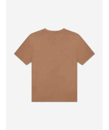 BOSS Boys Multi Logo T-Shirt in Brown pas cher chine