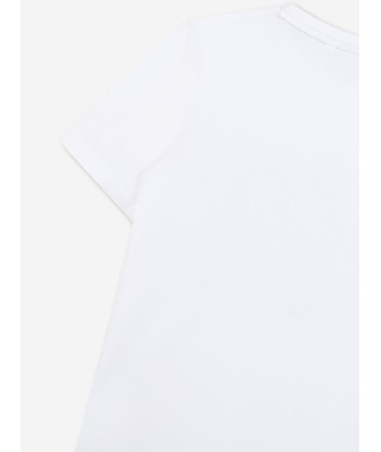 BOSS Boys Multi Logo T-Shirt in White Vous souhaitez 