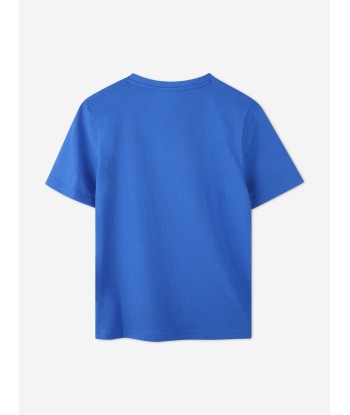 BOSS Boys Logo Print T-Shirt in Blue 2023