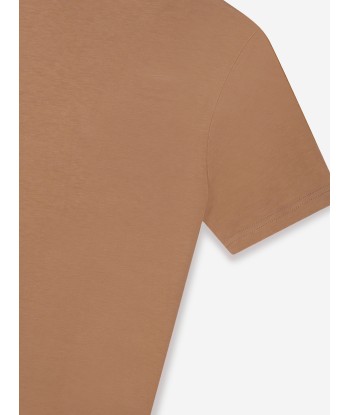 BOSS Boys Multi Logo T-Shirt in Brown pas cher chine