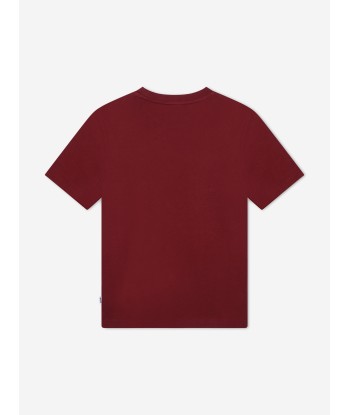 BOSS Boys Slogan Logo T-Shirt in Red le concept de la Pate a emporter 