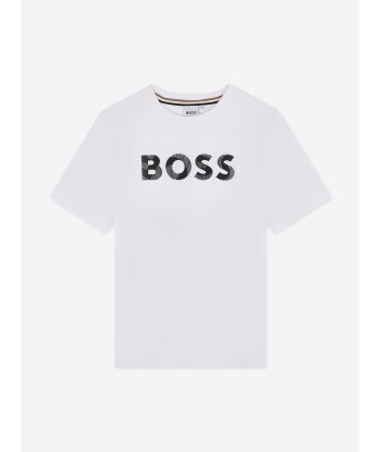 BOSS Boys Logo T-Shirt in White france