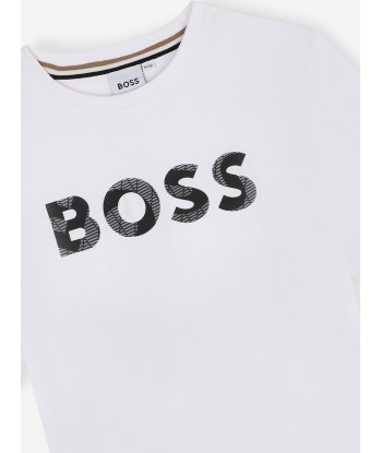 BOSS Boys Logo T-Shirt in White france