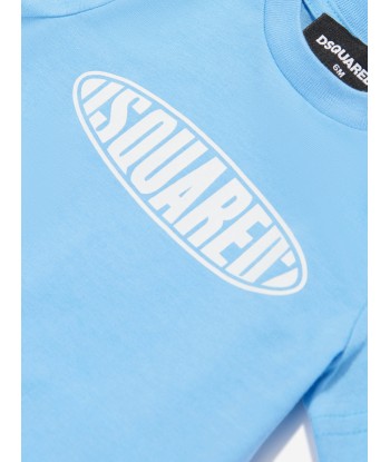 Dsquared2 Baby Rounded Logo T-Shirt in Blue l'évolution des habitudes 