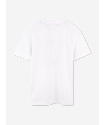 BOSS Boys Monogram Logo T-Shirt in White des créatures d'habitude