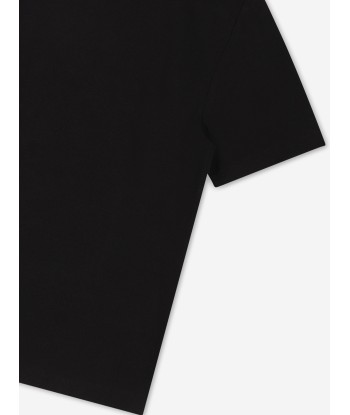 BOSS Boys Monogram Logo T-Shirt in Black s'inspire de l'anatomie humaine