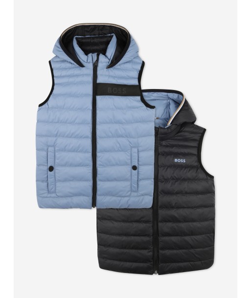 BOSS Boys Reversible Gilet in Grey vente chaude votre 