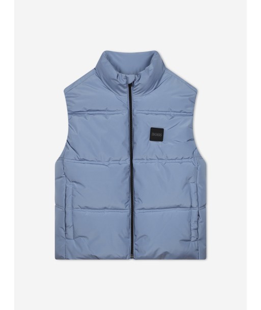 BOSS Boys Puffer Gilet in Blue Profitez des Offres !