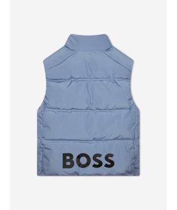 BOSS Boys Puffer Gilet in Blue Profitez des Offres !