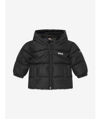 BOSS Baby Boys Logo Puffer Jacket in Black Venez acheter