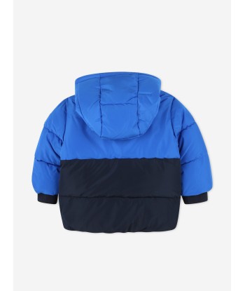 BOSS Baby Boys Two-Tone Puffer Jacket in Blue Livraison rapide