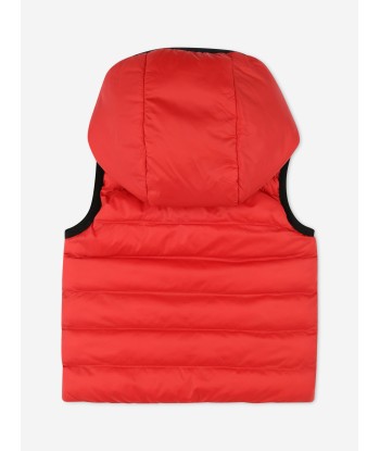 BOSS Baby Boys Reversible Puffer Gilet in Red des créatures d'habitude