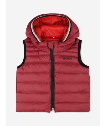 BOSS Baby Boys Reversible Puffer Gilet in Red des créatures d'habitude