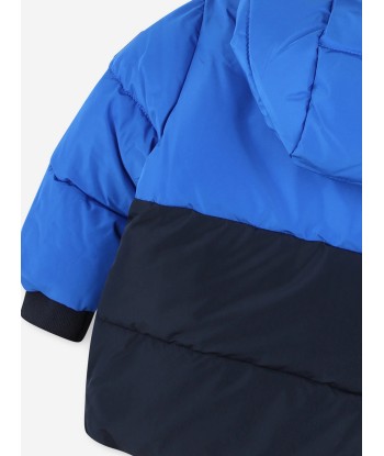 BOSS Baby Boys Two-Tone Puffer Jacket in Blue Livraison rapide