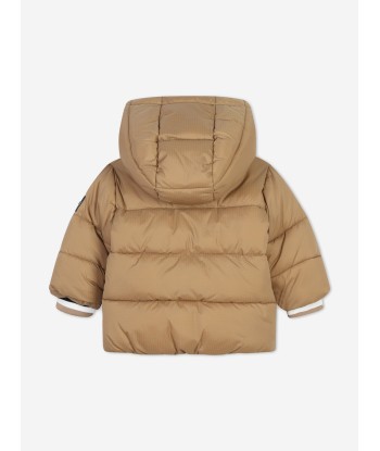 BOSS Baby Boys Logo Puffer Jacket in Brown acheter