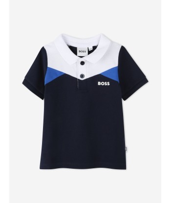 BOSS Baby Boys Colourblock Polo Shirt in Navy s'inspire de l'anatomie humaine