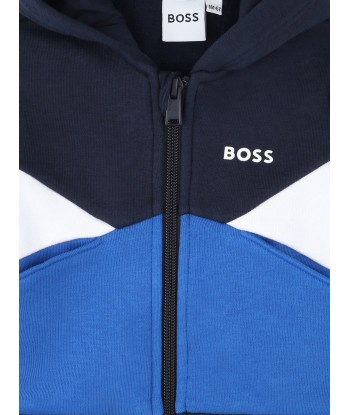 BOSS Baby Boys Colourblock Tracksuit in Navy Véritable concentré