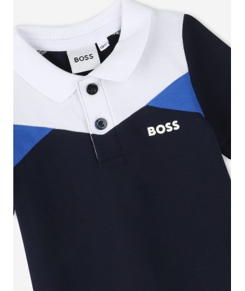 BOSS Baby Boys Colourblock Polo Shirt in Navy s'inspire de l'anatomie humaine