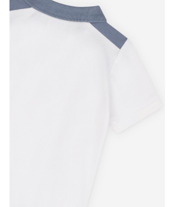 BOSS Baby Boys Colourblock Polo Shirt in White commande en ligne