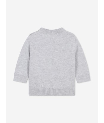 BOSS Baby Boys Knitted Logo Jumper in Grey prix