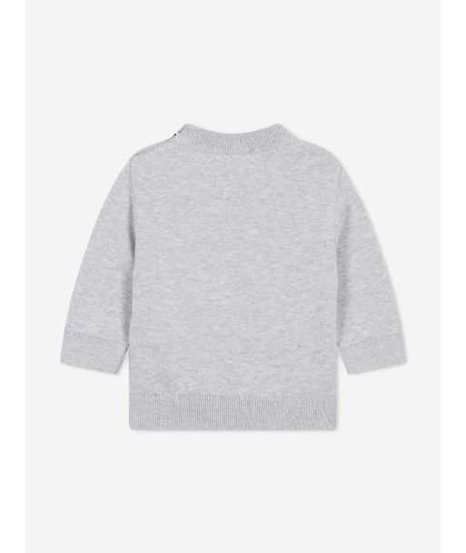 BOSS Baby Boys Knitted Logo Jumper in Grey prix