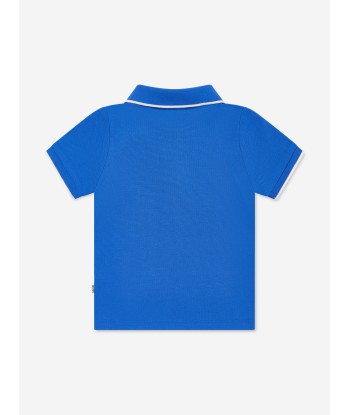 BOSS Baby Boys Logo Polo Shirt in Blue 2023