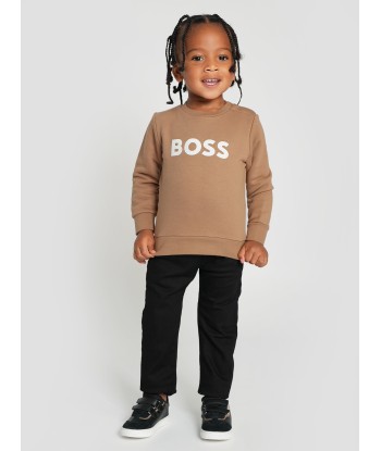 BOSS Baby Boys Logo Sweatshirt in Brown store