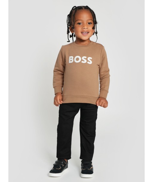 BOSS Baby Boys Logo Sweatshirt in Brown store