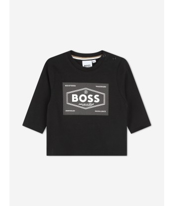 BOSS Baby Boys Long Sleeve T-Shirt in Black Les êtres humains sont 